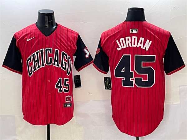 Men%27s Chicago White Sox #45 Michael Jordan Red Black 2025 City Connect Limited Stitched Jersey->chicago white sox->MLB Jersey